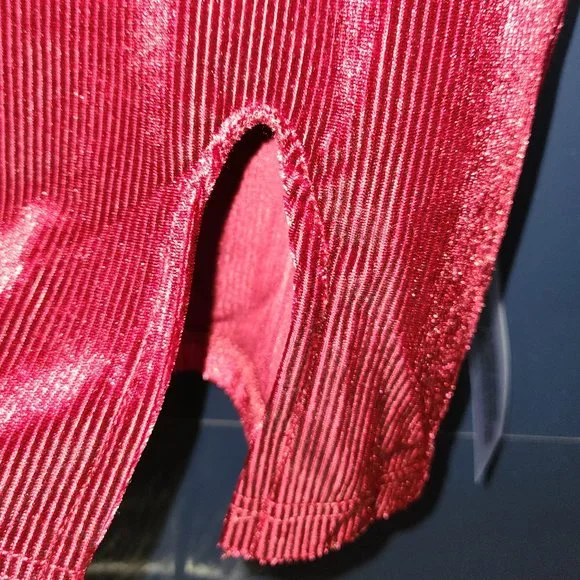 Port Red Velvet Rib Dress (Mini) - Picture 3 of 7